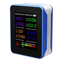 Multifunctional Air Quality Meter Indoor HCHO TVOC Carbon Monoxide CO2 PM2.5 PM10 Temperature and Humidity Detector A