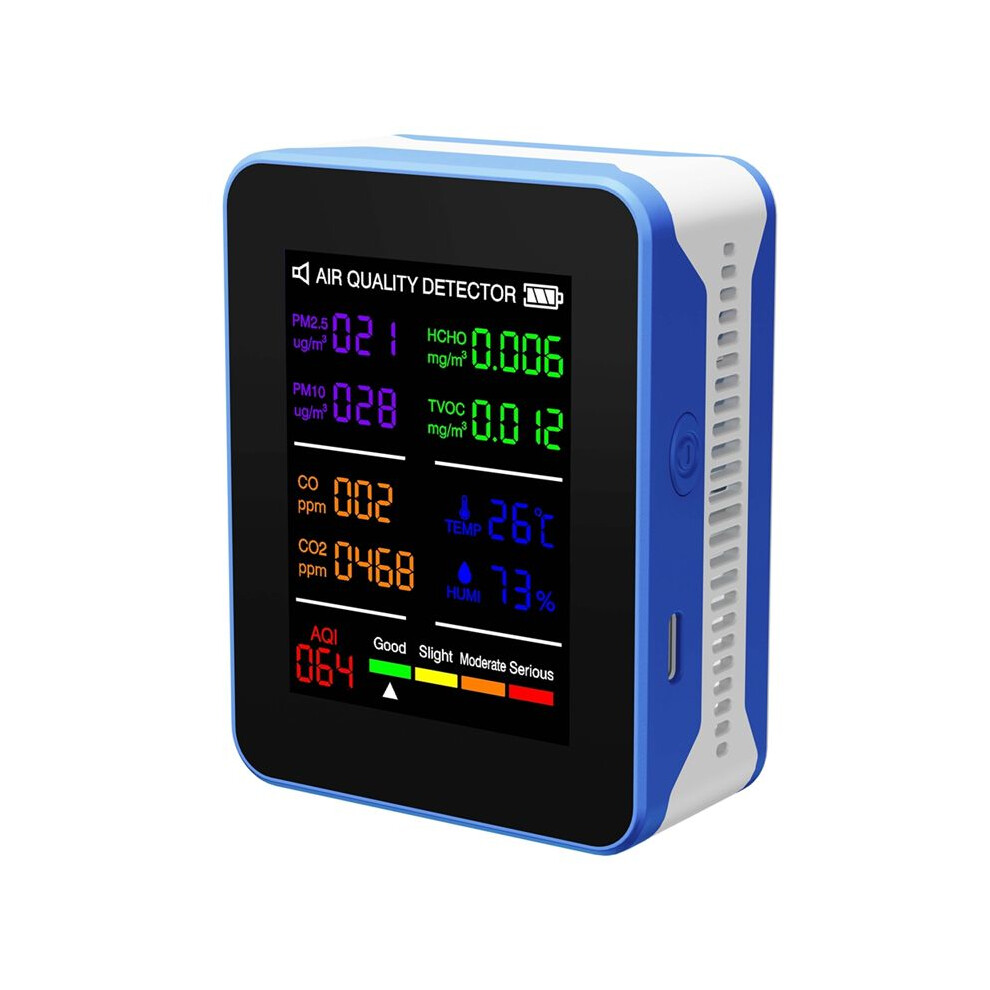 Tauoh Multifunctional Air Quality Meter Indoor Hcho Tvoc Carbon Monoxide Co2 Pm2.5 Pm10 Temperature And Humidity Detector A