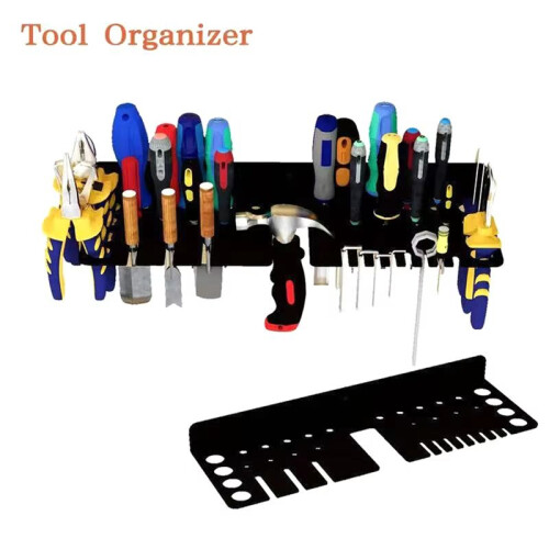 Screwdrivers Tool Holder Hammer Pliers Wall Mounted Metal Storage Rack Organizer Workshop Workbench Small Tool Storage 2