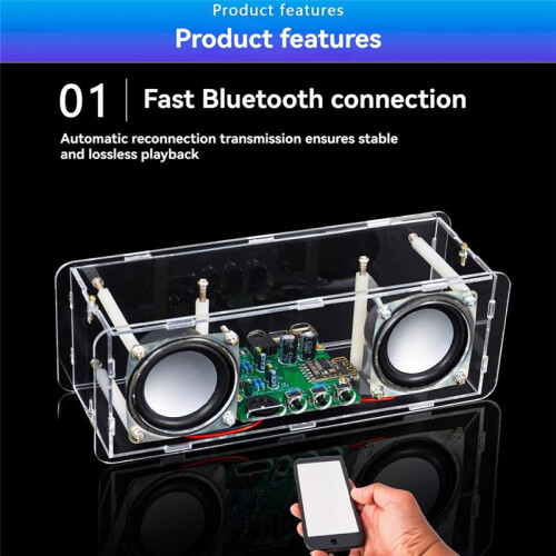 2-Channel  Speaker DIY Kit Stereo Amplifier Board Electronic Products Assembly Welding Practice Part with Shell 1