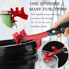 Llave para Tapones, Abridor de Bidones, Abridor de Cubos, Abridor de Latas de Pintura para Tapas de Bidones, Cubos y Latas de Pintura Látex.