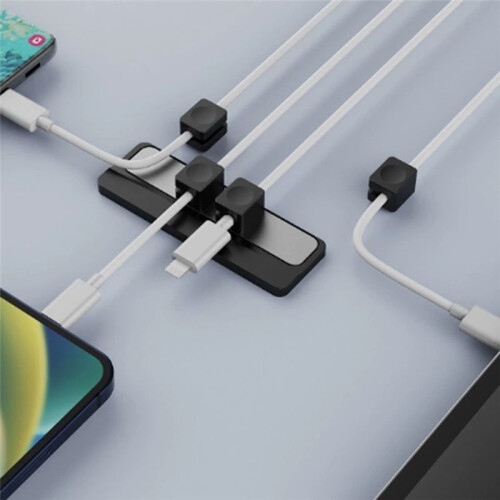 Magnetic Cable Clips Cable Smooth Adjustable Cord Holder Under Desk Cable Management Wire Keeper Cable Organizer Holder 2