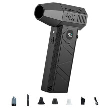 C6Pro Air Blower 350000RPM Brushless Motor Powerful Dust Blower Display LED Lighting for Home and Car Cleaning