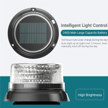 LED-Ankerlicht für Boote und Yachten, Solar-Navigationslampe, Sicherheitsleuchtfeuer für Marinas und Docks, Blitzwarnlicht