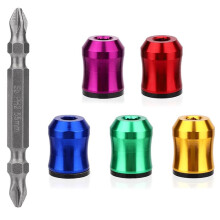 5pcs Magnetic Screw Rings, Screwdriver Magnetic Ring with Non-Slip Design Include Double-Ended Screwdriver Bit