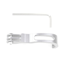 Folding Bicycle Front Fork Lamp Bracket Bicycle Lamp Extension Bracket Aluminum Alloy Extension Fittings Silver