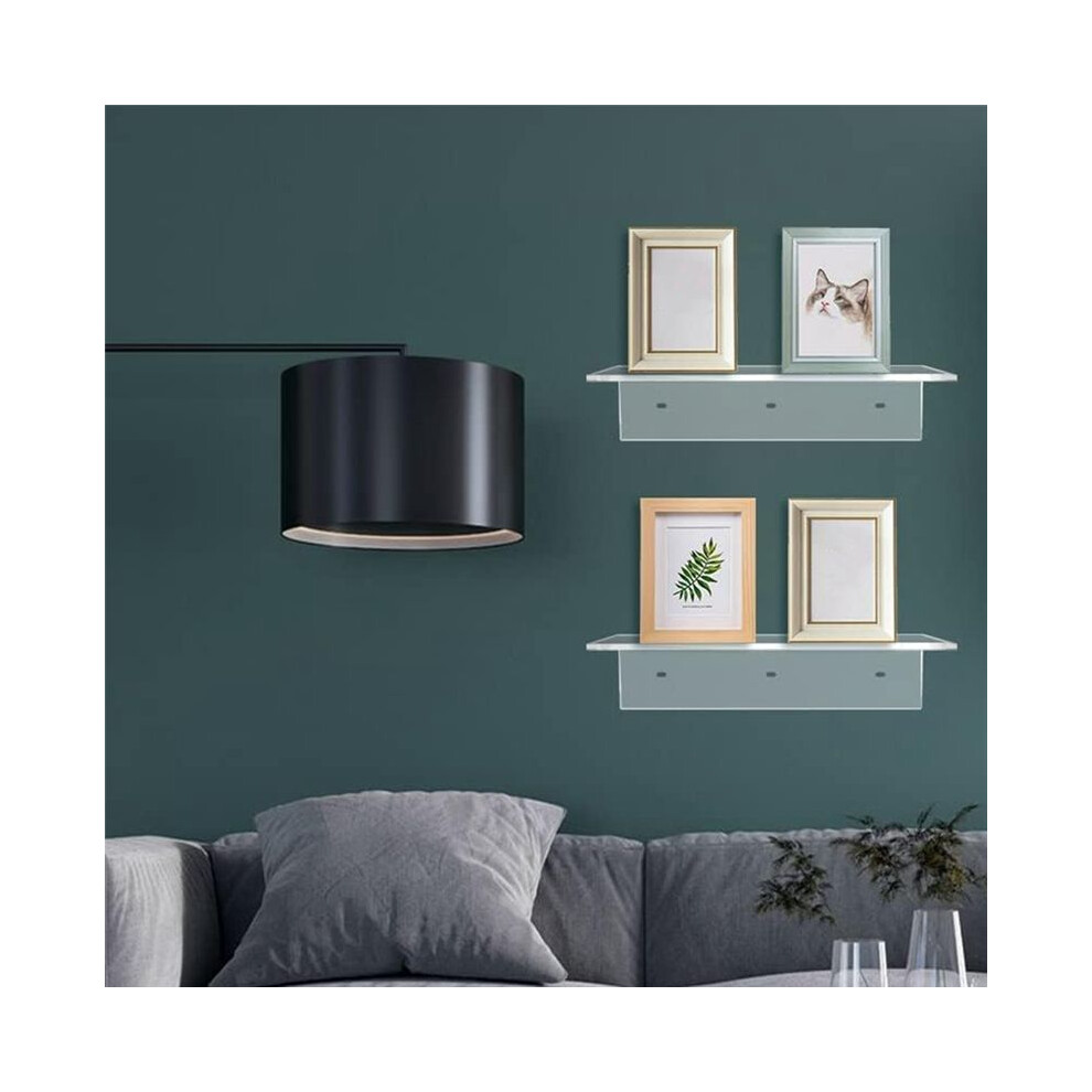 Acrylic Floating Shelf Small Storage Rack Wall-Mounted Decor For Bathroom Living Room Transparent 6033906250747
