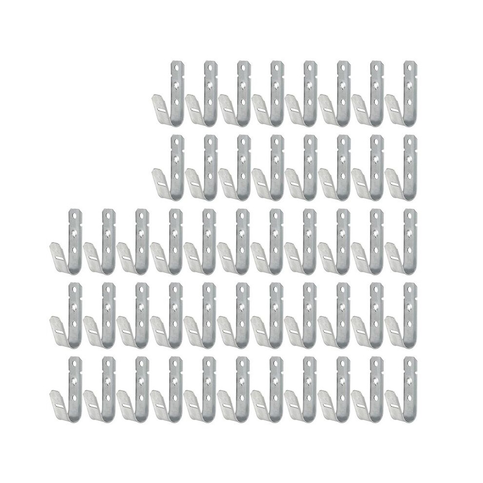 50 Pcs Cable Support J-Hook, 3/4 Inch Cable Hooks For Hanging, Wall Mount Galvanized J Hooks 4711039523687