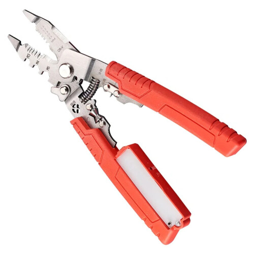 Multifunctional Wire Stripper with Electrical Test Pen Cable Cutter Crimper Tool, Electrical Folding Pliers for Cutting 1