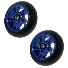 100mm Aluminum Hub Stunt Scooter Wheels Set with High Elasticity Polyurethane Tire 2pcs for Enhanced Performance