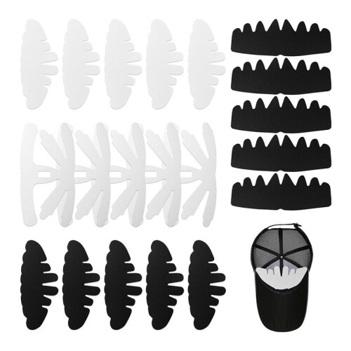 20Pcs Hat Shaper Insert - Baseball Caps Inserts Shapers - 4 Design Hat Shapers for Caps, Reusable Crown Support Brim Cap 1