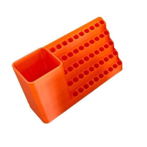 50-Hole Screwdriver Bit Holder with Power Drill Mount - Drill Bits Organizer Toolbox for 1/4Inch Impact Bits, Screws 1