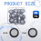 100 Pcs 3D Magnetic Tracking Dot for Scanner Scanning Reference Point  (Inner 12.0 mm Outer 19 mm) 6
