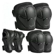 Kids Protective Gear Set Knee and Elbow Pads with Wrist Guards for Skating Cycling Bike Roller Scooter Black