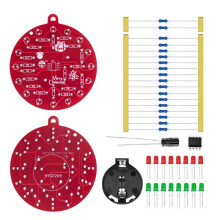 NE555 LED Blinking PCB Soldering DIY Kit Christmas Tree Decoration Red Green Flashing Light Soldering Practice Board