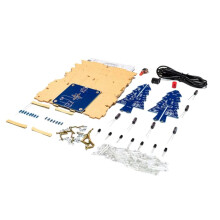 RGB LED Knipperende Kerstboom DIY-Kit + Behuizing Elektronica Solderen Kleurrijke 3D Kerstboom DIY-Kit voor Soldeeroefeningen