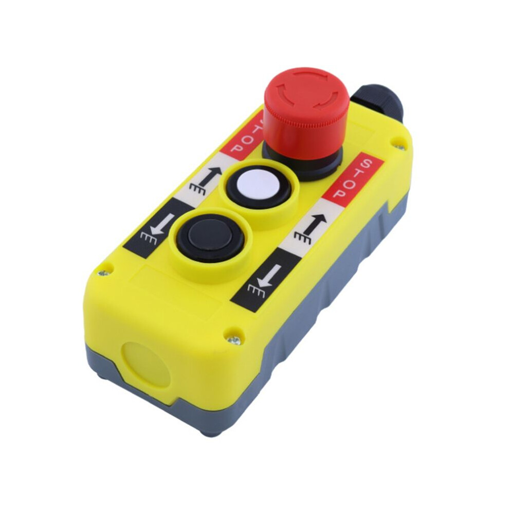 Electric Crane Remote Control Push Button Emergency Stop Rainproof Down Hoist Wear-Resistant 6032340282536
