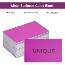 150Pcs Metal Business Card Blanks,1/64In Thick 3.4 X 2In Aluminum Laser Engraving Material for DIY Business Cards