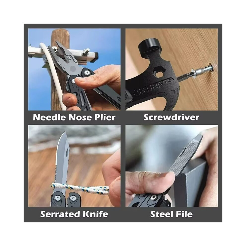 Multitool Hammer Pliers Screwdriver Saw Wire Scissors Folding Tool For Outdoor Survival Camping Household Tools 6032965878794