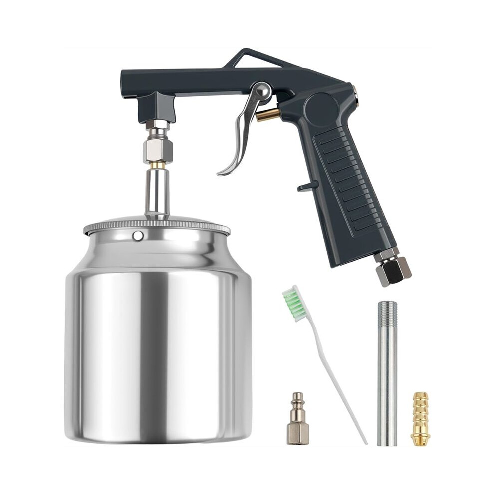 1/4In Nps Inlet Undercoating Spraygun,Fluid Film Spraygun With Fluid Canister For Spraying Rubberized Undercoat&Coatings 6031192209180