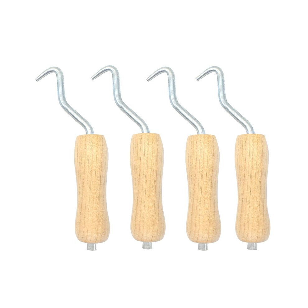 Rebar Twister With Wooden Handle Concrete Iron Wire Tie Twister Tool Hand Steel Tie Tool For Fence Twisting 4 Pack 6033247024595
