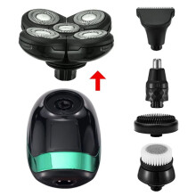 5 in 1 Rechargeable Electric Shaver, Shaving Hair Cutting Nose Hair, Ear Hair Trimmer, Men'S Facial Cleaning Brush