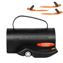 Geschenkpapierrollenschneider, 1-Teiliges Geschenkpapier-Schneidewerkzeug mit Griff, 3 Auswechselbare Klingen