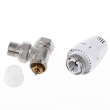 Automatic Thermostatic Radiator Control Valve G1/2 Inch Angle Valve for Floor Heating Copper Radiator