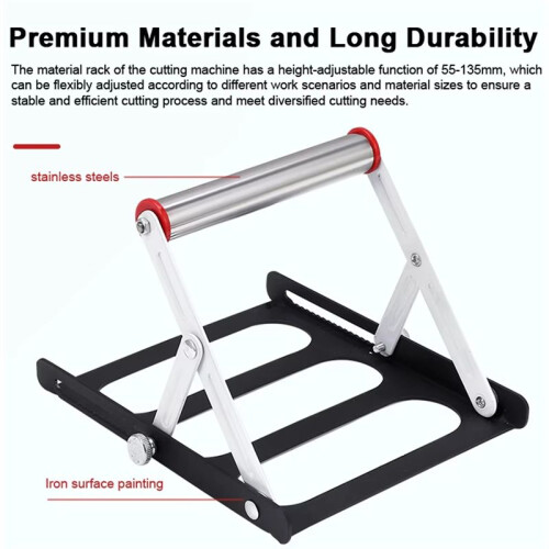 Multifunktionell Skärmaskin Material Rack 55-135 mm Höjdjusterbart Stativ Extra Stödfäste Vikbar Ram 1