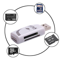 4 In 1 Usb Card Reader Multifunctional Sd Tf Ms M2 Usb Readers With Moon Shape Computers For