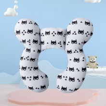 (Cat)Oreiller en forme de dessin animé pour enfants chariot de voyage extérieur accessoire de protection du cou bébé