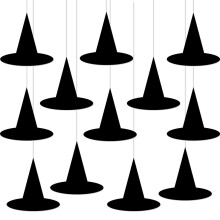 Creative Party Halloween Witch Hat Paper Pendant Party Scene Decoration Prop