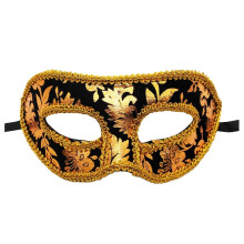 (Black) Face Unique Half Mask Halloween Masquerade Makeup Ball Party Men Fancy Accessory