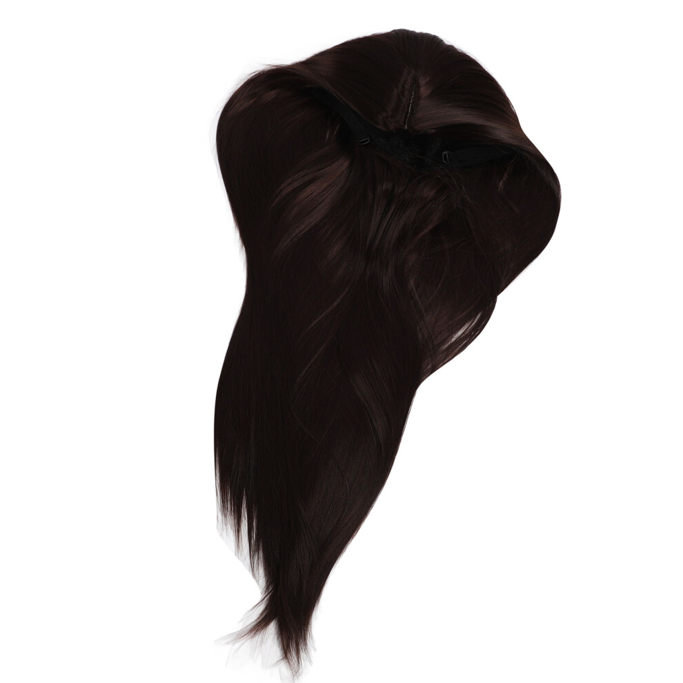 Long Straight Dark Brown Wigs | Heat Resistant, High Density, Mesh Net