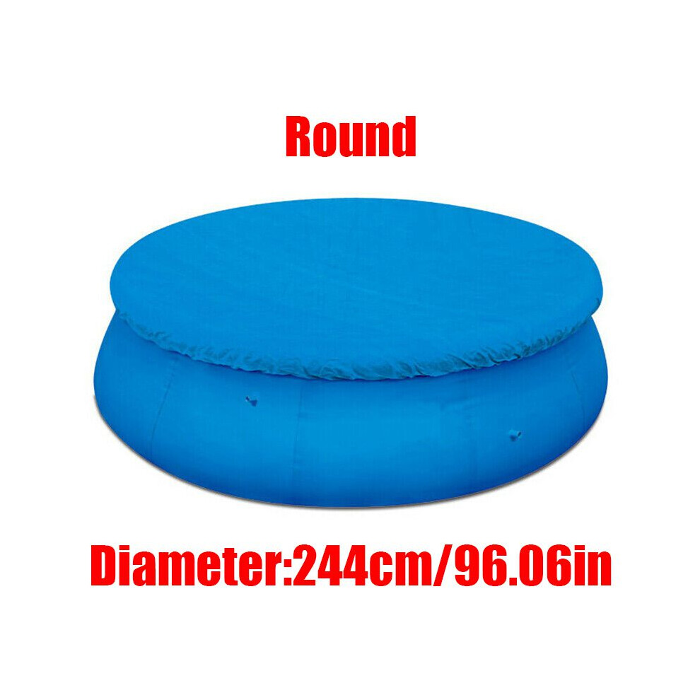 (Round-244, 244cm/96.06in) Garden Outdoor 6812ft Family Pools Swimming Pool Round Frame Rectangle Cover