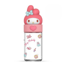 (Pink)Sanrio Kuromi Cinnamoroll Melodia Pompompurin Bottiglia Acqua Vetro Portatile Esterno