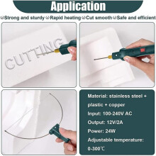 Hot Wire Foam Cutter Kit with Temperature Controller,100-240V/24W Electric Cutting for Art EVA Foam Carving (US)