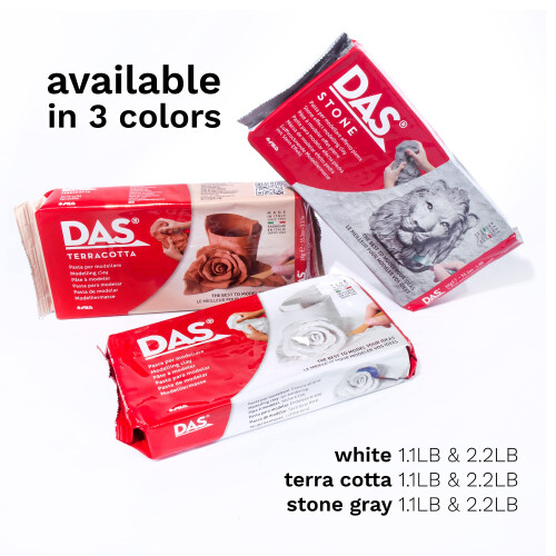 DAS Stone 1kg Air Hardening Modelling Clay Non Bake 1