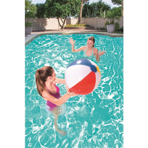 Bestway Bestway 31021 Inflatable Panel Beach Ball, Ideal for Beach/Pool Use, Multiple Sizes, White, 20 Inch 1