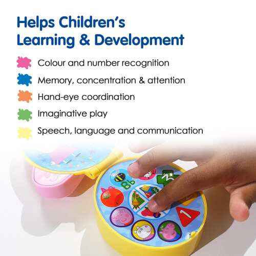 Peppa Pig Peppa Pig PP17 Peppa's Flip Up Learning Pad For Kids - Interactive Learning and Child Development,Colours and Numbers Recognition,Coordination and Co 1