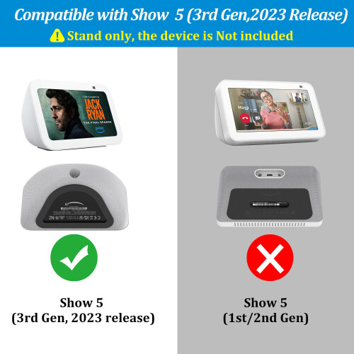 PlusAcc Adjustable Stand for Show 5 3rd Gen & iPhone Whtie 1