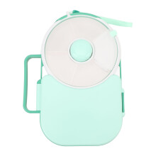 Contenedor giratorio verde para snacks 29x22cm con tapa