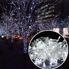 (White, 110V(US Plug)) Led 100 10m Christmas Fairy String Light Wedding Xmas Party Lamp Outdoor Decor