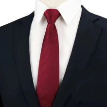 (Red Zipper)Stripes Pattern Tie Men Polyester Stylish Accessories For Occasion Special