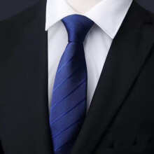(Blue Zipper)Stripes Pattern Tie Men Polyester Stylish Accessories For Occasion Special