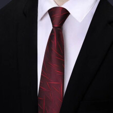 (Red Snowflakes Zipper)Stripes Pattern Tie Men Polyester Stylish Accessories For Occasion Special
