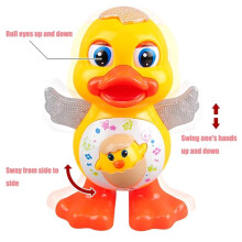 Electric Dancing Duck Toy Interactive Musical Animal with Flashing Lights Educational Gift for Kids No Battery