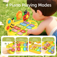 Baby Colorful Insect Musical Instrument - Baby Early Education Electronic Piano Toy for Boys and Girls No Battery