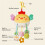 Polyester Chick Pull String Baby Teething Toy,Enhances Color Recognition,Hand-Eye Coordination,Motor Skill,Birthday Gift 3