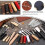 Leather Working Tools Leather  Tools for Carving Stamping Sewing Punching Cutting with Storage Bag for Crafting 8
